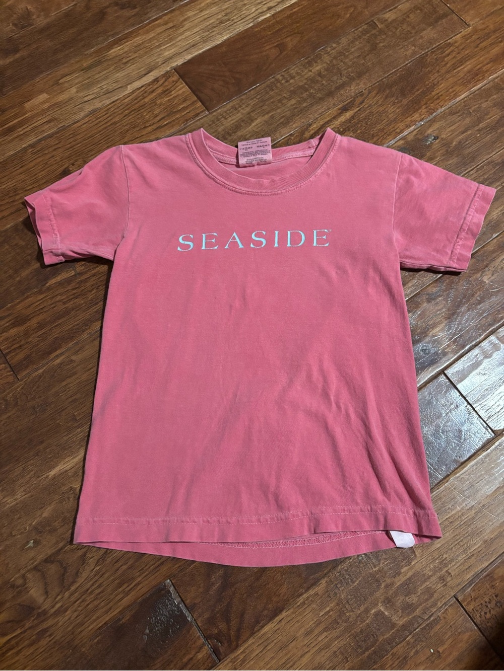 Seaside XS Youth Kids Girls Boys Pink Comfort Colors Short Sleeve Shirt Tee
